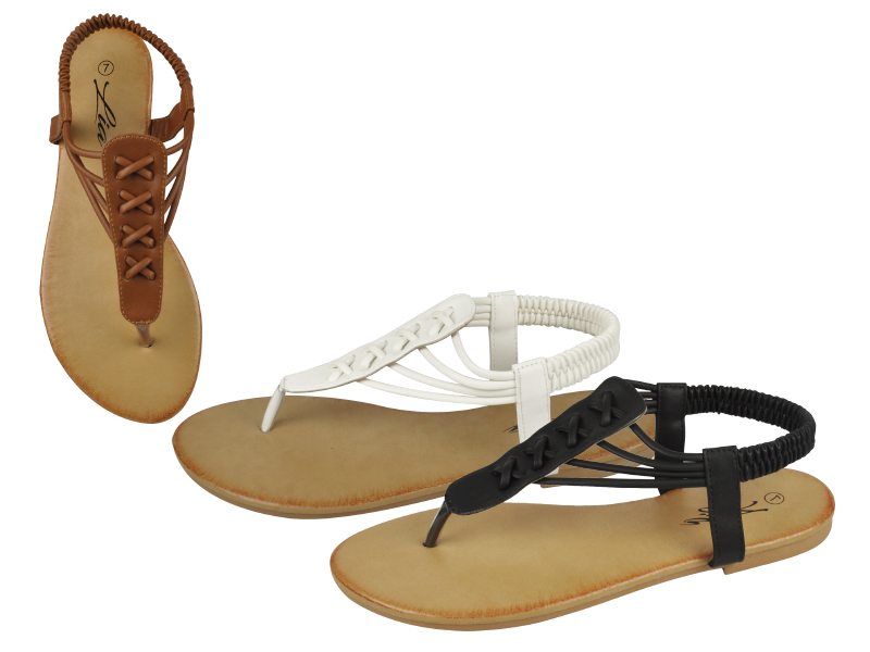 STRETCH THONG SANDALS